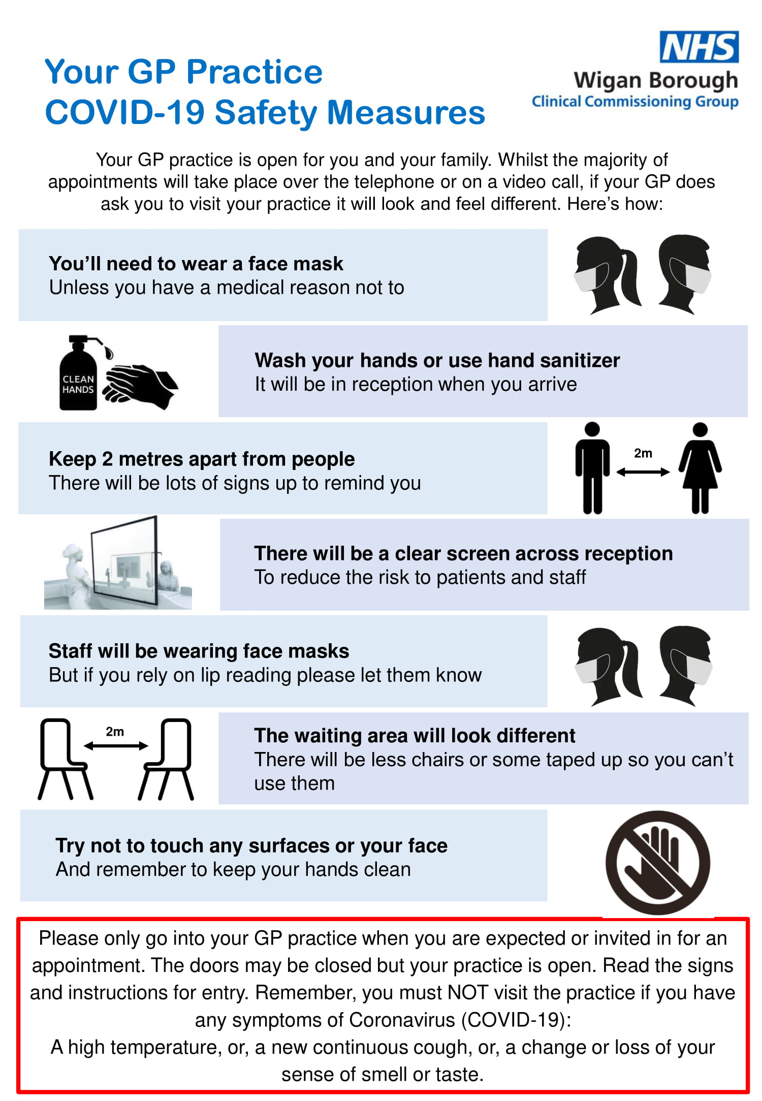 Your GP Practice COVID-19 Safety Measures Poster